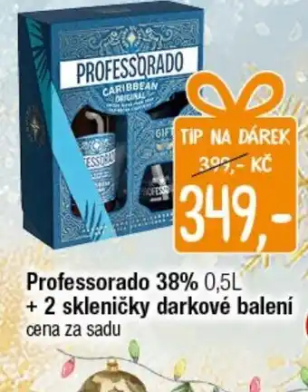 TEMPO Professorado 38% 0,5L + 2 skleničky darkové balení nabídka