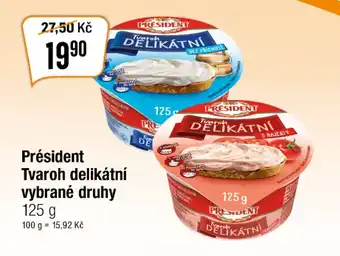 TEMPO Président Tvaroh delikátní vybrané druhy 125 g nabídka