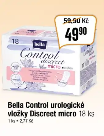 Bella Control urologické vložky Discreet micro 18 ks