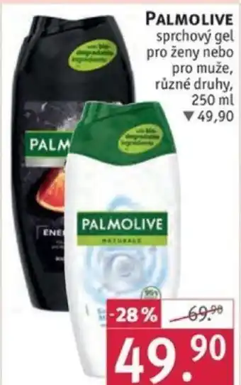 Rossmann PALMOLIVE sprchový gel pro ženy nebo pro muže nabídka