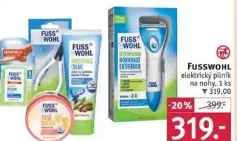 Rossmann FUSSWOHL elektrický pilník na nohy, 1 ks nabídka