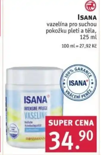 Rossmann ISANA vazelína pro suchou pokožku pleti a těla,125 ml nabídka