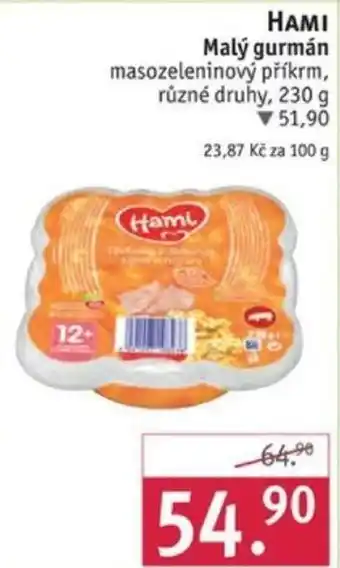 Rossmann HAMI Malý gurmán nabídka