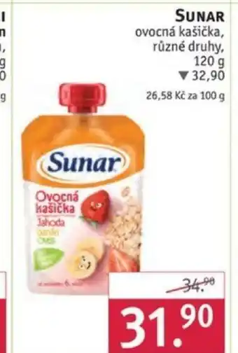 Rossmann SUNAR ovocná kašička nabídka