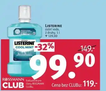 Rossmann LISTERINE nabídka