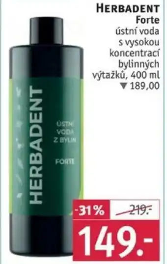 Rossmann HERBADENT Forte nabídka