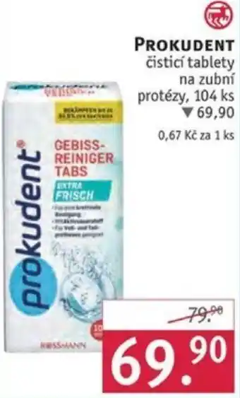 Rossmann PROKUDENT čisticí tablety na zubní protézy nabídka
