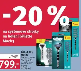 Rossmann GILLETTE Mach3 nabídka