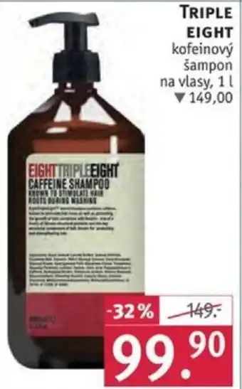 Rossmann TRIPLE EIGHT kofeinový šampon na vlasy nabídka