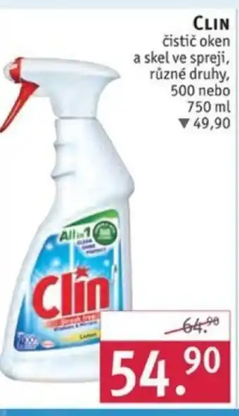 Rossmann CLIN čistič oken a skel ve spreji nabídka