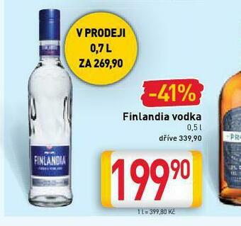 Billa Finlandia vodka nabídka