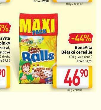 Billa Bonavita dětské cereálie nabídka