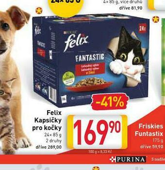 Billa Felix kapsičky pro kočky nabídka
