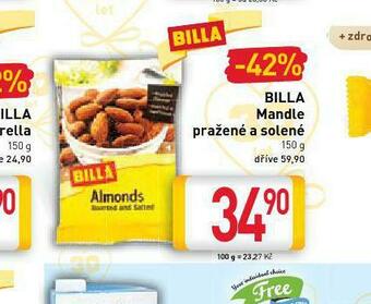 Billa Billa mandle pražené a solené nabídka
