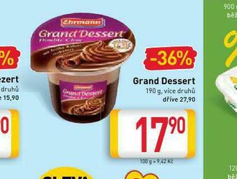 Billa Grand dessert nabídka