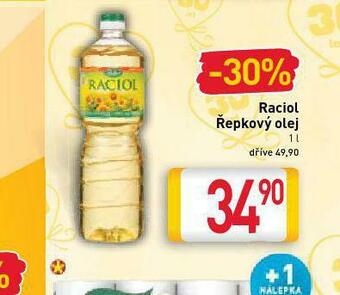 Billa Raciol řepkový olej nabídka