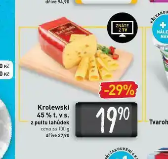 Billa Sýr krolewski nabídka