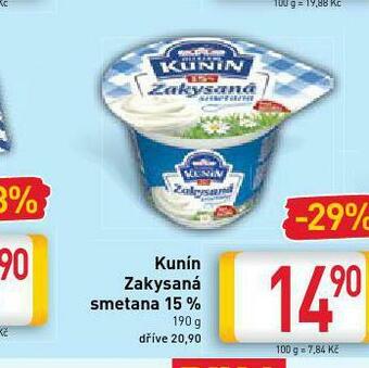 Billa Kunín zakysaná smetana 15% nabídka