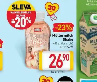 Billa Müller shake nabídka