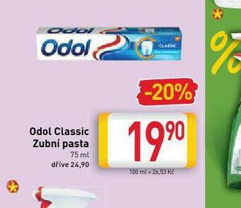 Billa Odol classic zubní pasta nabídka