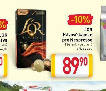 Billa L ór kávové kapsle pro nespresso nabídka