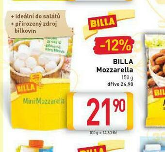 Billa Billa mozzarella nabídka