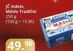 Potraviny CZ Jč máslo, máslo tradiční 250 g nabídka