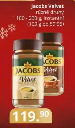 Potraviny CZ Jacobs velvet různé druhy 180-200 g, instantní nabídka