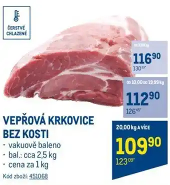 Makro VEPŘOVÁ KRKOVICE BEZ KOSTI nabídka