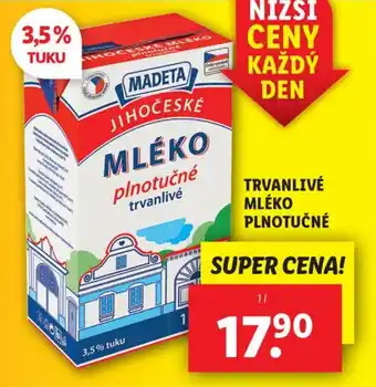 Lidl TRVANLIVÉ MLÉKO PLNOTUČNÉ nabídka