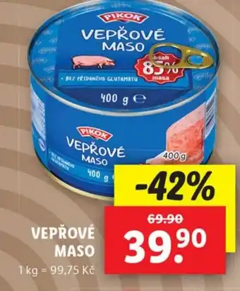 Lidl VEPŘOVÉ MASO nabídka