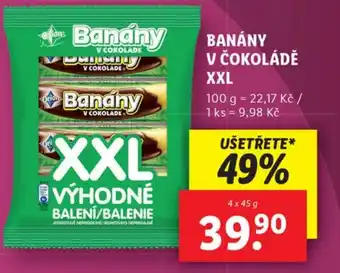 Lidl BANÁNY V ČOKOLÁDĚ XXL nabídka