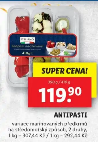 Lidl ANTIPASTI nabídka