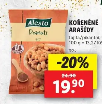 Lidl Alesto KOŘENĚNÉ ARAŠÍDY nabídka