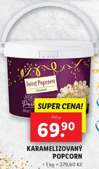 Lidl KARAMELIZOVANÝ POPCORN nabídka