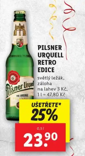Lidl PILSNER URQUELL RETRO EDICE nabídka