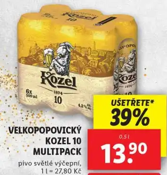 Lidl VELKOPOPOVICKÝ KOZEL 10 MULTIPACK nabídka