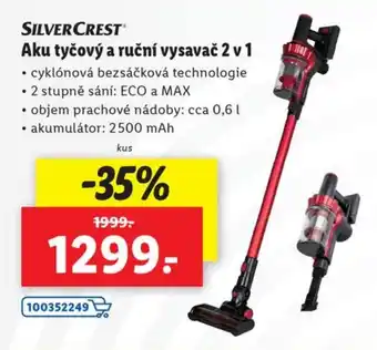 Lidl Aku tyčový a ruční vysavač 2 v 1 nabídka