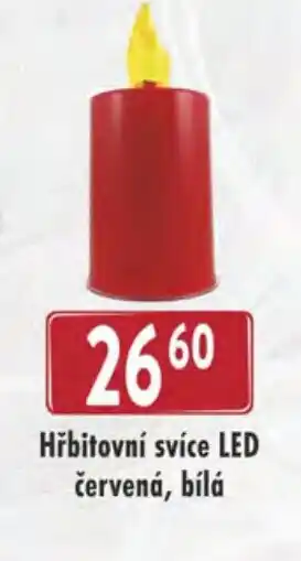 Qanto Hřbitovní svíce LED červená, bílá nabídka