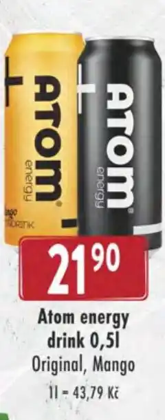 Qanto Atom energy drink 0,5L nabídka