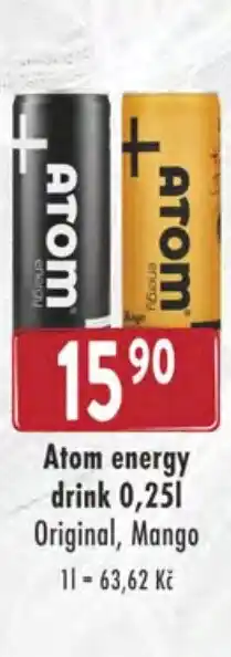 Qanto Atom energy drink 0,25L Original, Mango nabídka