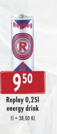 Qanto Replay 0,25L energy drink nabídka