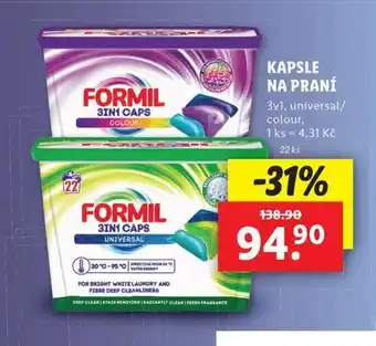 Lidl Formil kapsle na praní nabídka