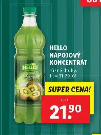 Lidl Hello nápojový koncentrát nabídka