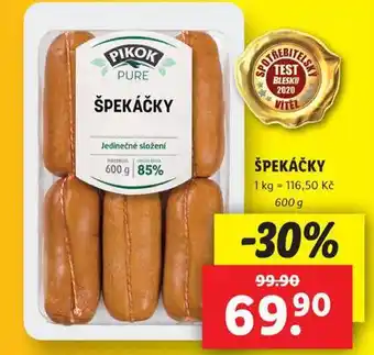 Lidl Špekáčky nabídka