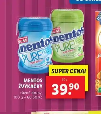 Lidl Mentos žvýkačky nabídka