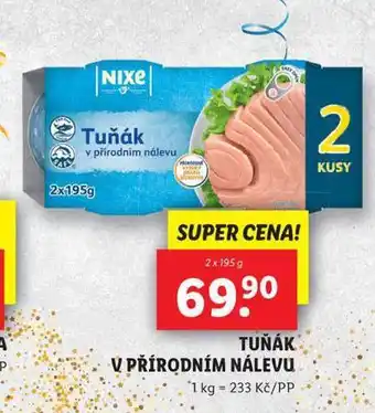 Lidl Tuňák v přírodním nálevu nabídka
