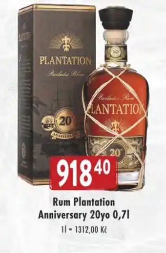 Qanto Rum Plantation Anniversary 20yo 0,7L nabídka