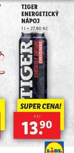 Lidl Tiger energy drink nabídka
