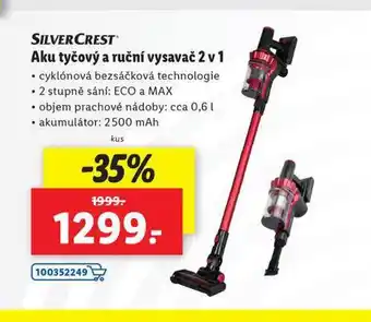 Lidl Aku tyčový a ruční vysavač 2v1 nabídka